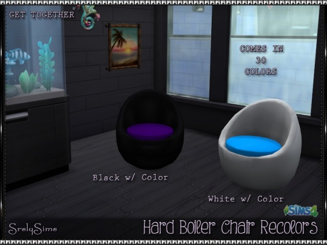 Sims 4 Hard Boiler Chair Recolors at SrslySims