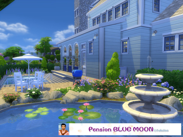 Sims 4 Pension Blue Moon by leetoku at TSR