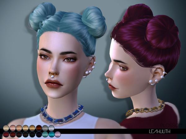 Sims 4 Blossom hair by LeahLilith at TSR