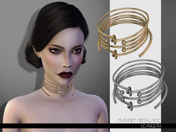 Sims 4 Magnet Necklace by LeahLilith at TSR