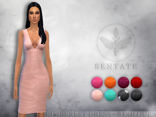 Sims 4 Kimberley Dress by Sentate at TSR