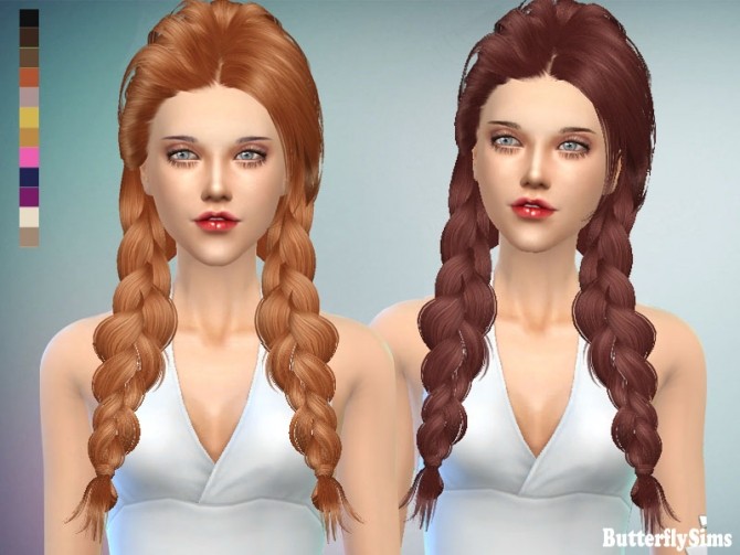 Sims 4 B fly hair afb142 No hat (FREE) at Butterfly Sims