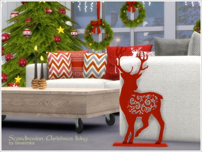 Sims 4 Scandinavian Christmas living at Sims by Severinka