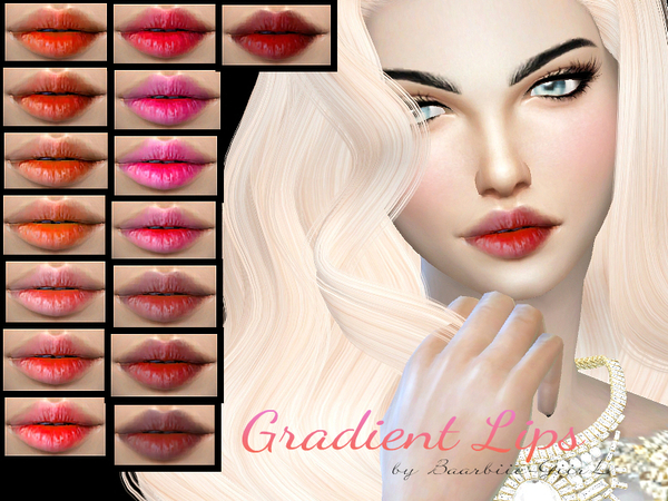 Sims 4 Gradient Lipstick by Baarbiie GiirL at TSR