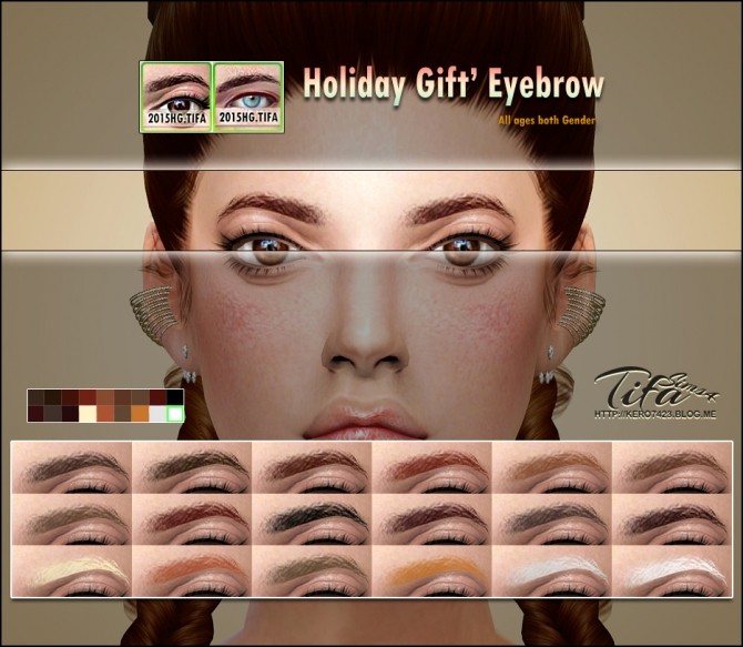 Sims 4 Holiday Gift: Eyebrows, Eyes and Lips at Tifa Sims