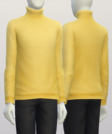 Sims 4 Turtleneck sweater M solid (16 colors) at Rusty Nail