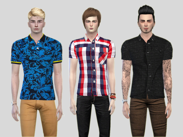 Sims 4 Party Polo Shirt Collection by McLayneSims at TSR