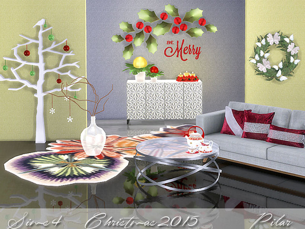 Sims 4 Christmas 2015 set by Pilar at TSR