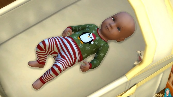 Sims 4 Baby Penguin Christmas Outfits at Sims Network – SNW
