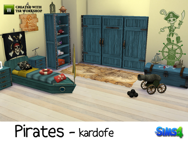 Sims 4 Pirates bedroom by kardofe at TSR