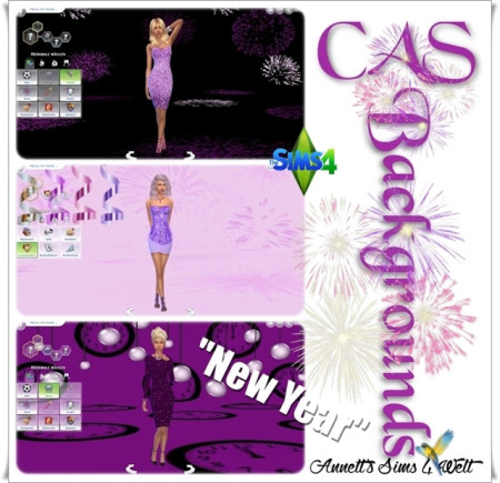 New Year CAS Backgrounds at Annett’s Sims 4 Welt