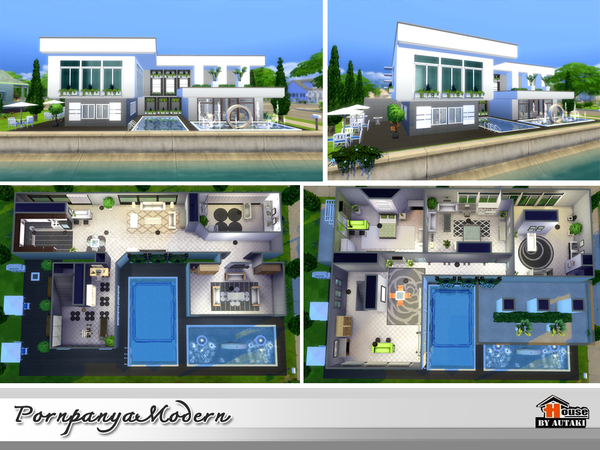 Sims 4 Modern house by autaki at TSR