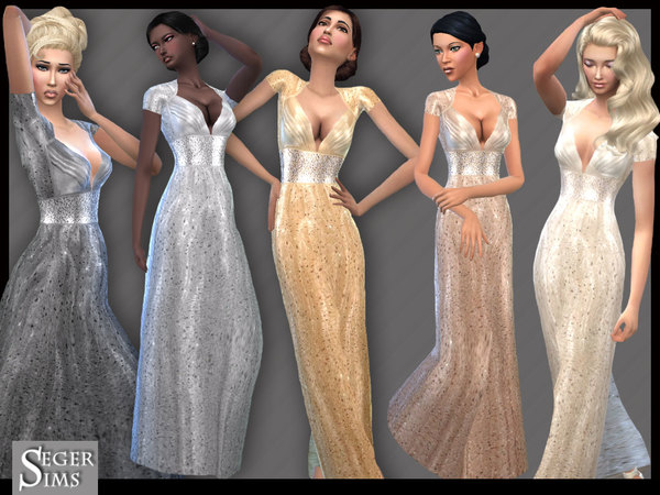 Sims 4 Formal Dress 01 by SegerSims at TSR