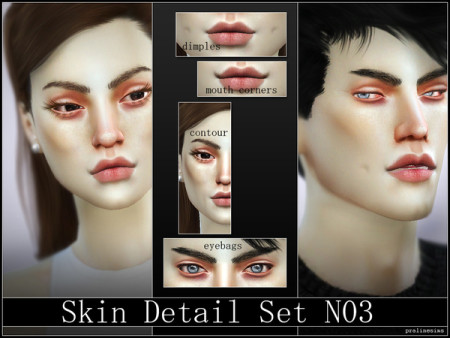 Skin Detail Set N03 by Pralinesims at TSR