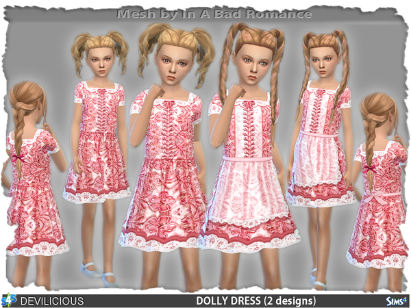 Sims 4 Dolly Dress Set by Devilicious at TSR