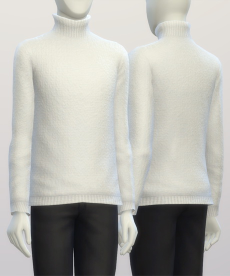Sims 4 Turtleneck sweater M solid (16 colors) at Rusty Nail