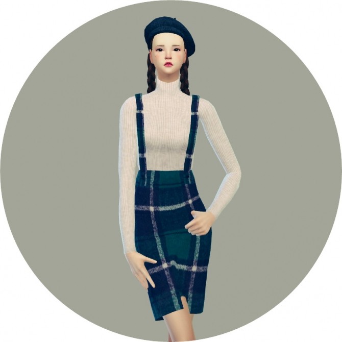 Sims 4 Suspender H line skirt one piece at Marigold