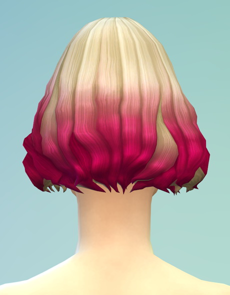 Sims 4 GP01 long wavy parted hair edit V5 ombre at Rusty Nail