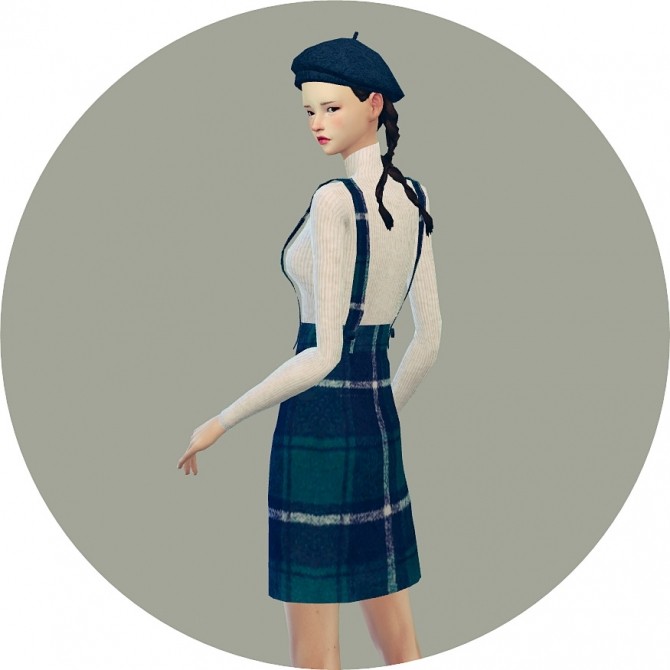 Sims 4 Suspender H line skirt one piece at Marigold