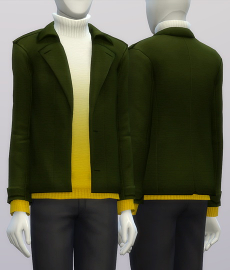 Sims 4 AW turtleneck sweater coat M 20 colors at Rusty Nail