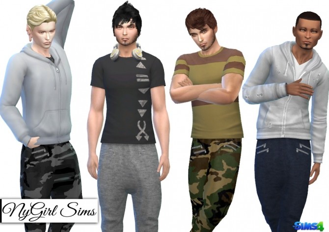 Sims 4 Drop Crotch Sweat Pant with Zippers at NyGirl Sims