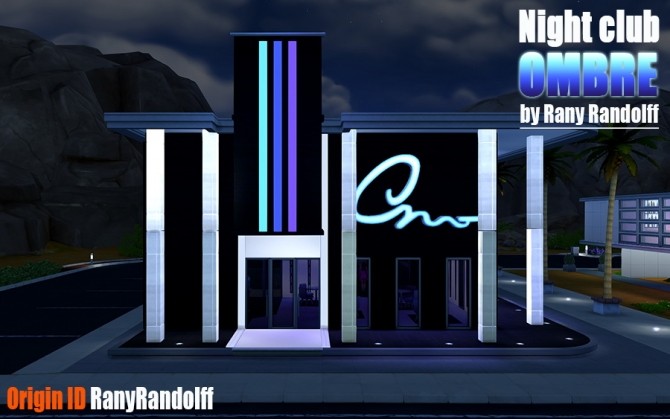 Sims 4 Ombre night club by Rany Randolff at ihelensims