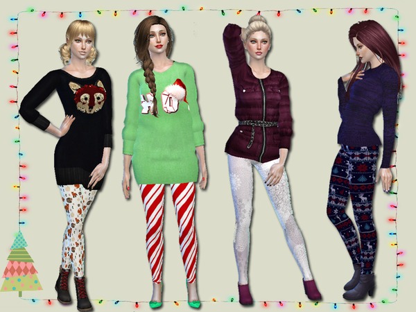 Sims 4 Winter Leggings by Simlark at TSR