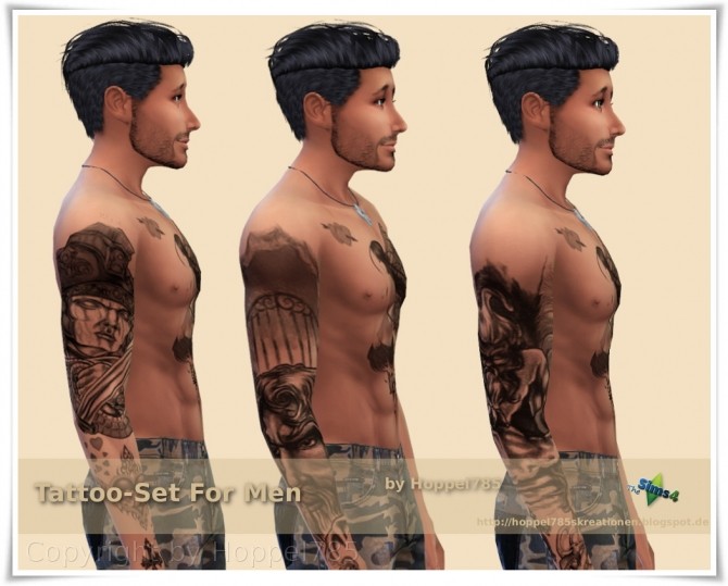 Tattoo Set For Males At Hoppel785 Sims 4 Updates
