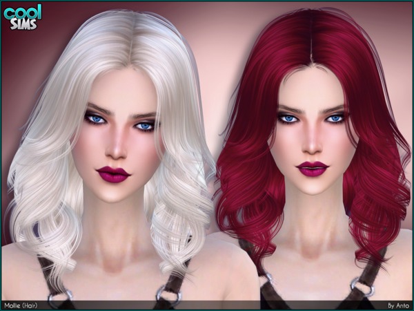 Sims 4 Mollie Hair by Anto at TSR