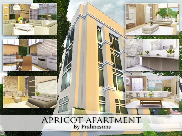 Sims 4 Apricot Apartment by Pralinesims at TSR