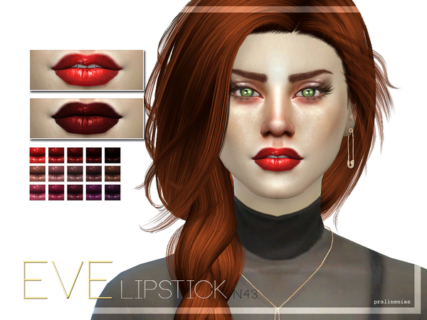 Sims 4 Eve lipstick N43 by Pralinesims at TSR