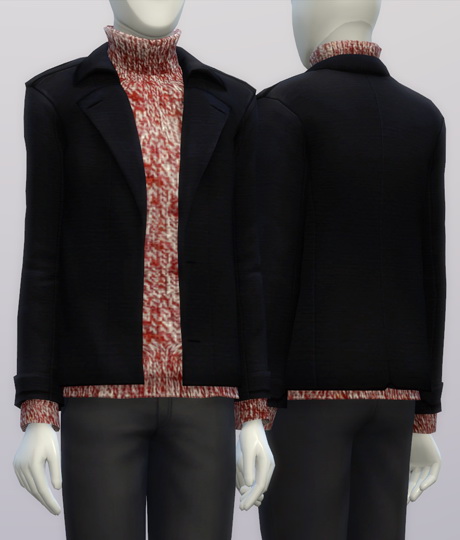 Sims 4 AW turtleneck sweater coat M 20 colors at Rusty Nail