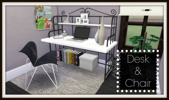 TS2 to TS4 Office: Desk & Chair at Dinha Gamer » Sims 4 Updates