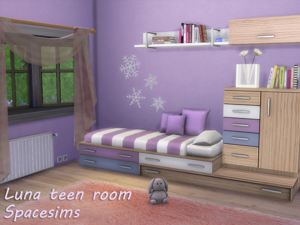 Sims 4 Luna teen room by spacesims at TSR