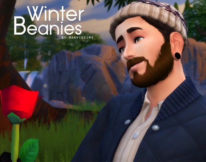 Sims 4 Winter Beanies + Woolen Gloves + Menswear Socks at Marvin Sims