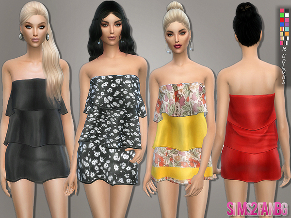 Sims 4 111 Layer dress by sims2fanbg at TSR