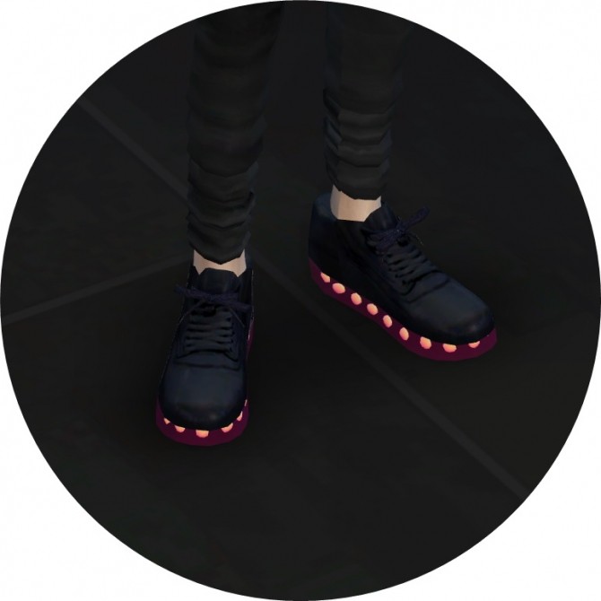 Sims 4 Male v2 light emission sneakers transparent sole version at Marigold
