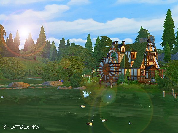 Sims 4 Old mill by Waterwoman at Akisima