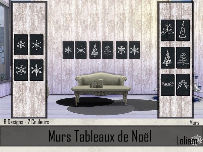Sims 4 Christmas wall art by Loliam at Sims Artists