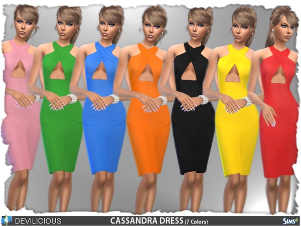 Sims 4 Cassandra Dress by Devilicious at TSR
