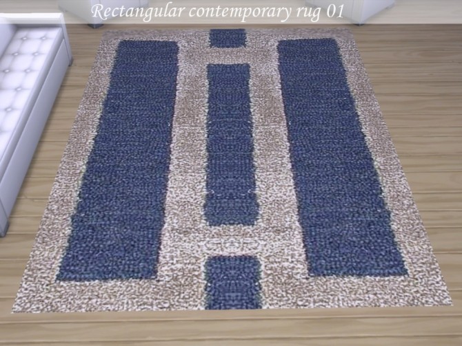 Sims 4 Rectangular contemporary rug 01 at Tatyana Name