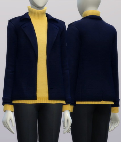 AW turtleneck sweater coat F 20 colors at Rusty Nail » Sims 4 Updates