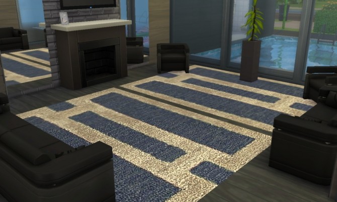 Sims 4 Rectangular contemporary rug 01 at Tatyana Name