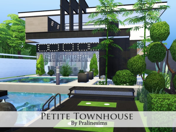 Sims 4 Petite Townhouse by Pralinesims at TSR