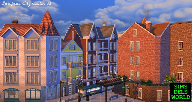 Sims 4 European City center 02 at SimsDelsWorld
