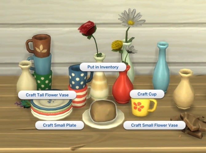Sims 4 Craftable Pottery by plasticbox at Mod The Sims