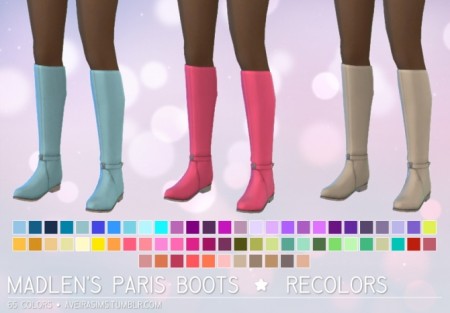 Madlen’s Paris Boots Recolors at Aveira Sims 4 » Sims 4 Updates