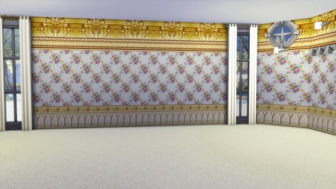 Sims 4 Gold Formal Walls And Floors by Christine11778 at Mod The Sims
