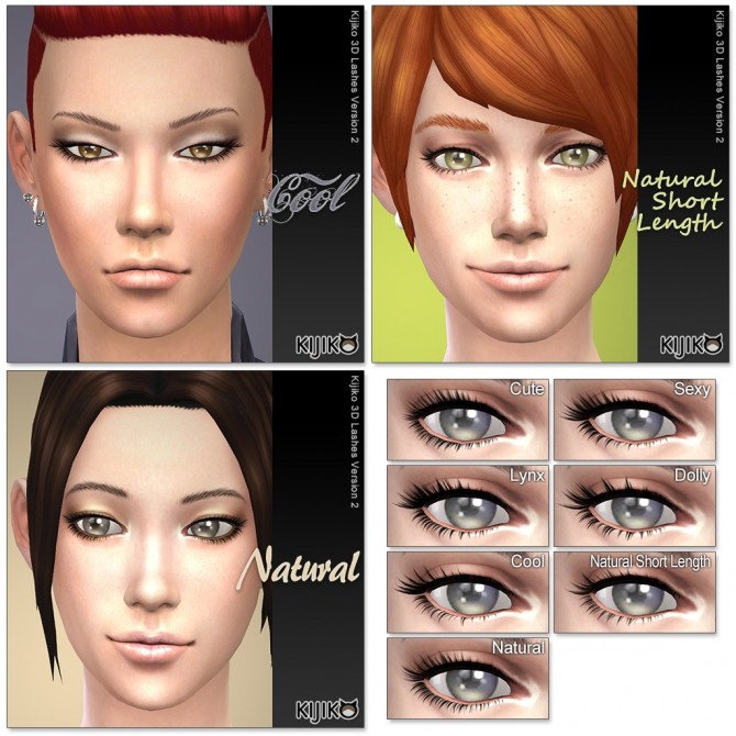 Sims 4 3D Lashes Version2 UPDATE at Kijiko