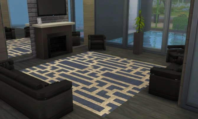 Sims 4 Square modern rug 01 at Tatyana Name
